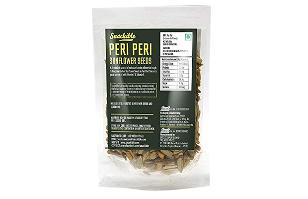 Snackible Peri Peri Sunflower Seeds    Pack   
