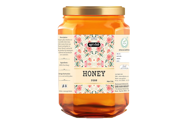 Agri Club Honey Rose    Glass Jar   