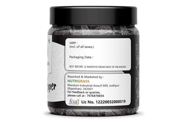 Nutrigrass Black Pepper Candy    Plastic Jar   