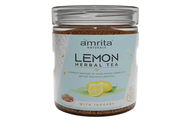 Amrita Naturals Lemon Herbal Tea With Jaggery   Plastic Jar   