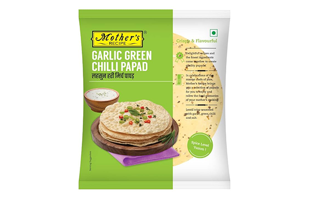 Mother's Recipe Garlic Green Chilli Papad   Pack   