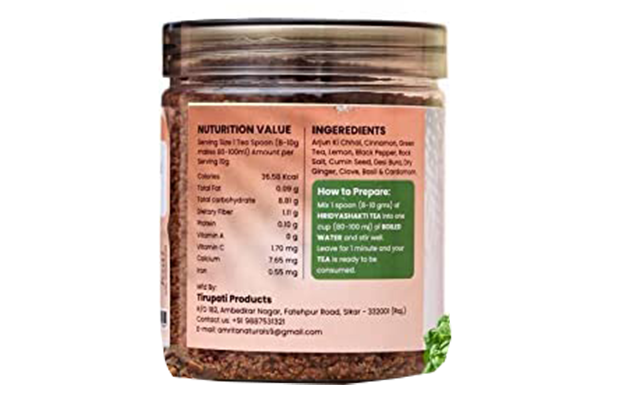 Amrita Naturals Hridya Shakti Herbal Tea    Plastic Jar   