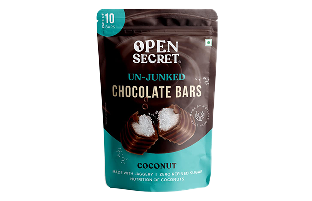 Open Secret Chocolate Bars Coconut    Pack   