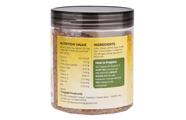 Amrita Naturals Giloy Herbal Tea    Plastic Jar   