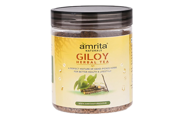 Amrita Naturals Giloy Herbal Tea With Jaggery    Plastic Jar   