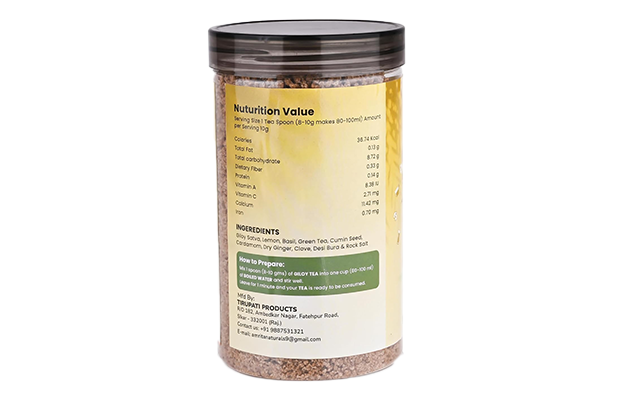 Amrita Naturals Giloy Herbal Tea With Jaggery    Plastic Jar   