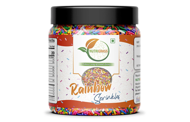 Nutrigrass Rainbow Sprinkles    Plastic Jar   