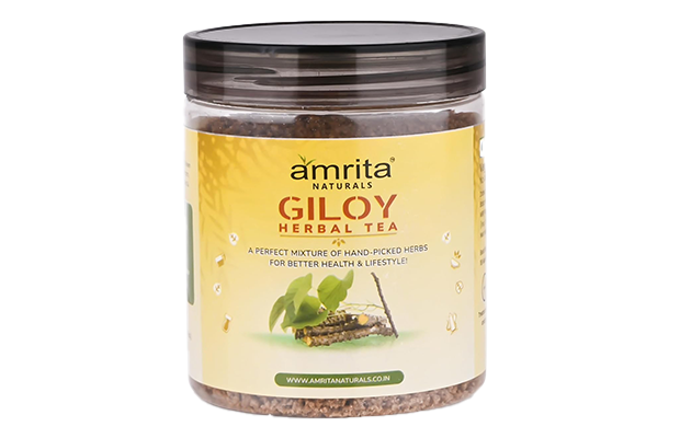 Amrita Naturals Giloy Herbal Tea   Plastic Jar   